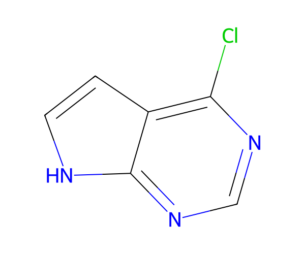 4-Chloro-7H-pyrrolo[2,3-d]pyrimidine structure