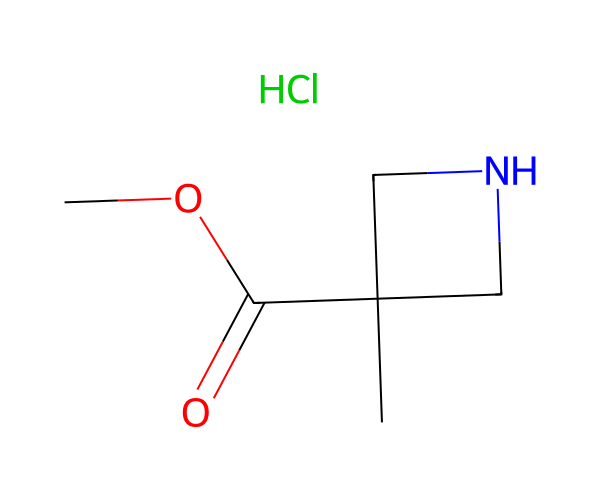 3-甲基氮杂环丁烷-3-羧酸甲酯盐酸盐 structure