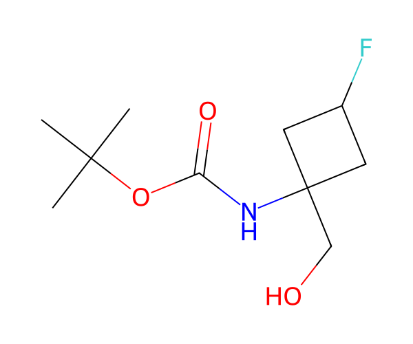 N-[3-氟-1-(羟甲基)环丁基]氨基甲酸叔丁酯 structure