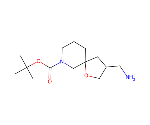 3-(氨基甲基)-1-氧杂-9-氮杂螺[4.5]癸烷-9-羧酸叔丁酯 structure