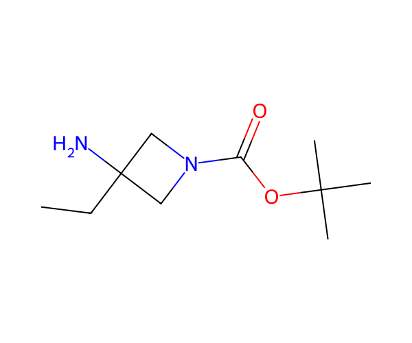 3-氨基-3-乙基氮杂环丁烷-1-甲酸叔丁酯 structure