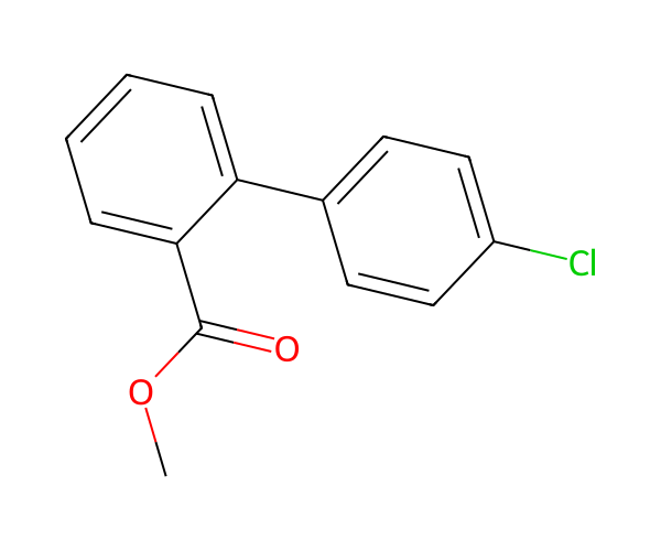 4′-氯[1,1′-联苯]-2-羧酸甲酯 structure